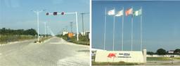 Lekki Free Zone gates, flags