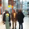 Vice Presidential candidate of PDP during the 2019 elections, Mr. Peter Obi (middle); flanked by Leah Sharibu's mother, Mrs.  Rebecca Sharibu (left); and the President of Leah Foundation, Dr Gloria Samdi Puldu (right), during a chance meeting at a conference in London on Monday, Feb. 17, 2020.