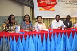 From left: Head of Corporate Services Division, Institute of Chartered Chemists of Nigeria, Ms Rita Michael-Ojo; Member, Board of Trustees, PZ Cussons Foundation, Mrs Yomi Ifaturoti; Member, Board of Trustees, PZ Cussons Foundation, Chief (Mrs) Nike Akande; Managing Director, PZ Cussons Family Care, Mr Alex Goma; and Head of Category and Channel Marketing, PZ Cussons Family Care, Mr Olujimi Taiwo at the launch of 2015 PZ Cussons Carex Chemistry Challenge, Oct. 6 in Lagos.