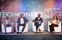 L-R: Co-founder and Partner, Verod Capital Management Limited, Eric Idiahi; Chief Operations and Information Officer, Fidelity Bank Plc, Gbolahan Joshua; Managing Partner, Synergy Capital Managers, Dr Akintoye Akindele, Managing Partner, Sefton Fross, Olayemi Anyanechi at the TechMoney Africa 2019 Conference which took place at the University of Lagos, Akoka . . . Monday, June 10, 2019.