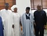 L-R:  Alhaji Sule Lamido, former Governor of Jigawa state;  Iyom Josephine Anenih, former Minister of Women Affairs; Ex-President Olusegun Obasanjo; Mr Peter Obi, former Governor of Anambra State  at the 70th birthday celebration of Iyom Anenih at the Women Development Centre, Abuja, on Monday, July 9, 2018