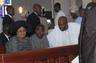 IMAGES OF CHIEF TONY ANENIH'S 80TH BIRTHDAY CELEBRATION: (L-R) Wife of the President, Dame Patience Jonathan, President Goodluck Jonathan and Akwa Ibom State Governor, Chief Godswill Akpabio, during the thanksgiving mass to mark the 80th birthday of PDP Board of Trustees Chairman Chief Tony Anenih in Abuja on Sunday, Aug. 4, 2013.