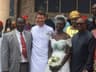 L-R: Dr. Chike Akunyili (1st left) and  Fmr Gov. Peter Obi (2nd right), during the wedding of  Ann Parr (2nd left)  and Chidiogo Akunyili( 2nd right) at Madonna Catholic Church, Agulu, on June 2, 2018.  