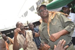 Governor Fayose and those  who witness the inauguration of the Ekiti grazing enforcement Marshals in Ado Ekiti on Thursday 20, October, 2016.  