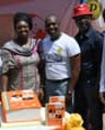 HE Dame Emmanuela Abimbola Fashola, First Lady of Lagos State, (l), Fela Durotoye, CEO, Gemstone Group (c), and Ayo Ogunranti, Zonal Business Manager, Lagos Metro, Airtel Nigeria (r), at TBS, the Lagos Reading Centre of the Gemstone Global Reading Festival 2012 with sponsorship considerations from Airtel . . . last Saturday, Nov. 24, 2012.