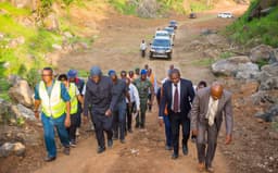 Ekiti State Governor, Dr Kayode Fayemi, on inspection of construction work at the newly flagged off new Ado-Iyin Road â€¦ on Friday, April 12, 2019.


