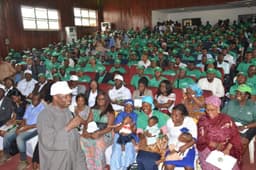 Ogun State Governor, Senator Ibikunle Amosun, addressing participants at the Ogun State Youth Convention, which ended in Abeokuta . . . Wednesday, February 8, 2017. 