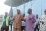 R-L Honourable Minister of Transportation, Rt. Hon. Chibuike Rotimi Amaechi with the Port Harcourt International Airport Manager,  Engr. C. A. Nwobu, during the inspection of the construction of the New International wing at the airport... Saturday. 