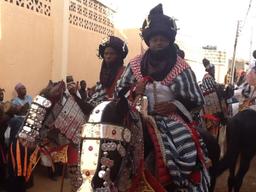 The Golden Jubilee of the reign of the Emir of Kano, Alhaji (Dr.) Ado Bayero, was marked on Saturday, June 15, 2013, with a special Durbar that attracted a mammoth crowd from various walks of life. Photo shows horse riders at the Durbar.