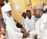 L-R: Emir of Kano, Muhammadu Sanusi II, Kano State Deputy Governor, Prof. Hafees Abubakar, President/CE, Dangote Industries Limited, Aliko Dangote, at the commissioning ceremony of Danladi Nasidi Jumaurt Mosque Kano donated by Hajiya Mariya Dantata on Friday, June 2, 2017. 