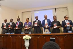 Dignitaries at the launch in Lagos, on Nov. 13, 2017 of the book Ladies Calling The Shots, written by Niran Adedokun, a Lagos-based public relations practitioner, columnist and lawyer.


