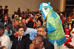 It wasn't all talk at Airtel's Nov. 18 Night of Influence in Lagos; it was also fun. Here, Nigerian music star Lagbaja is seen saxing for Visiting Speaker, CNN's Fareed Zakaria, and Airtel chiefs Oba Otudeko, Rajan Swaroop and Oby Ezekwesili.