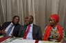 R-L: NPA MD, Ms. Hadiza Bala Usman, Minister of Transportation, Rt. Hon. Chibuike Rotimi Amaechi, and The National Newspaper MD,  Mr. Victor Ifijeh, during the One-Day All Stakeholders National Conference on Fast-Tracking Port Reforms held on May 4, 2017 at The Civic Centre, Victoria Island, Lagos. 
