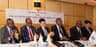 L-R: DMD, Fidelity Bank Plc, Mohammed Balarabe; Executive Secretary, Nigerian Content Development and Monitoring Board (NCDMB), Simbi Wabote; Vice-President, Hyundai Heavy Industries, S.Y. Park; CEO, Temile Development Company Limited, Alfred Temile; CEO, Nigerian Liquefied Natural Gas Limited (NLNG), Tony Attah; and Managing Director, Hyundai Heavy Industries, London, Jay .H. Kang during the recent Ship Building Agreement Signing ceremony in London between Temile Dev. Company and Hyundai Heavy Industries for one firm and one optional 23,000cbm Liquefied Petroleum Gas (LPG) tankers; the first of their kind in the West African oil and gas market.