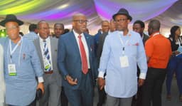 Tony Attah, MD/CEO NLNG (3rd from L), and Engr. Simbi Wabote, Executive Secretary of NCDMB with executives of Nigerian companies at a public workshop on Nigerian Content for NLNGâ€™s Train 7 Project in Port Harcourt â€¦ on Thursday, Nov. 22, 2018.