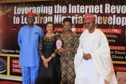 It was a night of fun, glamour and intellectual feast as the Nigerian Online Merit Award (NiOMA) lands with a BANG! The event was held on 13th July 2018 at the Function Suite of Lagos Sheraton Hotel, Ikeja. Photo shows those present at the award,
