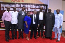 It was a night of fun, glamour and intellectual feast as the Nigerian Online Merit Award (NiOMA) lands with a BANG! The event was held on 13th July 2018 at the Function Suite of Lagos Sheraton Hotel, Ikeja. Photo shows dignitaries present at the award.
