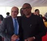 CEO of Ab InBev, Carlos Alves De Brito (left), with former Gov. of Anambra State, Mr. Peter Obi, at the commissioning of the International Brewery facility, the biggest in West Africa, at Shagamu, Ogun State, on August 28, 2018.