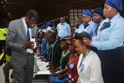 Senator Remi Tinubu (right) being ordained as Assistant Pastor, Redeemed Christian Church of God (RCCG) by Pastor Adewole Hastrup, Assistant General Overseer, at the 66th Annual Convention of RCCG, at the Km 46, Lagos-Ibadan Expressway camp of the church on Tuesday, Aug. 7, 2018.Photo Taiwo Okanlawon.

