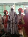 Sadiya Sanusi, wife of Central Bank of Nigeria (CBN) Governor, Mallam Sanusi Lamido Sanusi, the Dan Majen Kano, was on Sunday, Aug. 11, 2013, turbanned Giwar Dan Majen Kano by her husband. Photo shows Mallam Sanusi with wives of the Oba of Lagos, Alhaji Rilwanu Babatunde Osuolale Akiolu I.