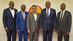 L-R: Chairman, Saidel Limited, Akanimo Udofia; General Manager, Project and Engineering, Shell Petroleum Development Company (SPDC), Toyin Olagunju; Senior Vice President, Sapura Energy, Vivek Arora; Country Chair, Shell Companies in Nigeria and Managing Director of SPDC, Osagie Okunbor; and General Manager, Business and Government Relations of SPDC, Bashir Bello, during a  business visit to the SPDC Management Team in Lagos â€¦ on Monday, Sept. 10, 2018.