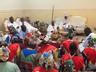 The Golden Jubilee of the reign of the Emir of Kano, Alhaji (Dr.) Ado Bayero, was marked on Saturday, June 15, 2013, with a special Durbar that attracted a mammoth crowd from various walks of life. Palace Courtiers are seen here greeting Dan Majen Kano Sanusi Lamido Sanusi upon his return from Durbar.