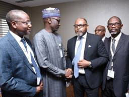 L-R: General Manager, Business and Government Relations of Shell Nigeria, Bashir Bello; Group Managing Director, Nigeria National Petroleum Corporation, Mele Kolo Kyari; Managing Director, Shell Nigeria Gas, Ed Ubong; and Shell Nigeriaâ€™s Commercial Integration Manager, Taaj Shobayo, at the Rethinking the Future of Extractives session of the Nigeria Economic Summit in Abujaâ€¦ on Tuesday, October 8, 2019.