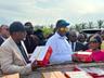 Minister of State Petroleum Resources, Chief Timipre Sylva, handing out relief package when he in company of Executive Secretary, Nigerian Content Development and Monitoring Board (NCDMB), Engr. Simbi Wabote, toured flood-ravaged spots in Tombia, Igbogene IDP Camp and Okobe, both in Bayelsa and Rivers states, on Thursday, Nov. 3, 2022.