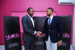  SEALED WITH A HANDSHAKE: Account Management Director, Insight Publicis, Wole Ogundare (left) and Founder/Vice President, Yudala, Prince Nnamdi Ekeh during the contract signing ceremony for the official appointment of Insight Publicis as communications consultants to Yudala at the Yudala Headquarters in Lagosâ€¦recently. The partnership will see Insight Publicis work closely with Yudala to position the company as a global brand and to further enhance the benefits for online and offline shoppers as captured in Yudalaâ€™s unique composite e-commerce model.