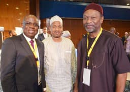  Managing Director, Shell Nigeria Exploration and Production Company, Mr. Bayo Ojulari; Shell's Government Integration Manager, Mr. Abubakar Ahmed; and the Minister of Budget and National Planning, Senator Udoma Udo Udoma, at the 22nd edition of the Nigeria Economic Summit in Abuja, Early October 2016.