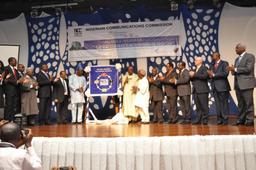 Flag-off of Mobile Number Portability in Lagos, Nigeria, April 22, 2013: CEO/MD Airtel Nigeria Segun Ogunsanya (2nd R) with cross section of top executive in NCC and House of Reps.