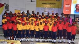 A cross section of the SPDC JV 2016 Cradle to Career beneficiaries at the award ceremony in Port Harcourt
