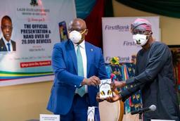 FirstBank presents devices to Lagos State towards driving 1 million students to e-learning