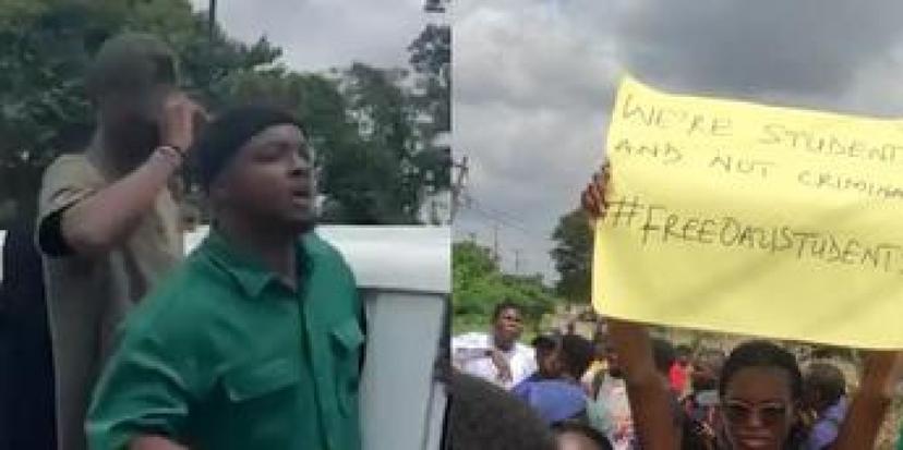 OAU students storm EFCC office to protest colleaguesâ€™ arrest