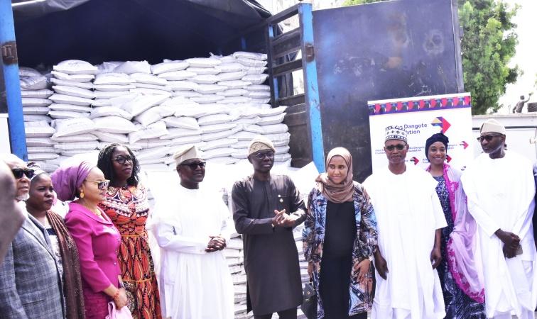   Palliatives: Sanwo-Olu applauds as Dangote donates 80,000 bags of rice to Lagos residents