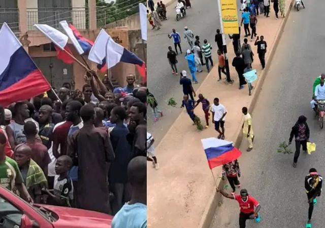 â€˜Hunger is killing us,â€™ protesters resurface in Katsina, wave Russian flag