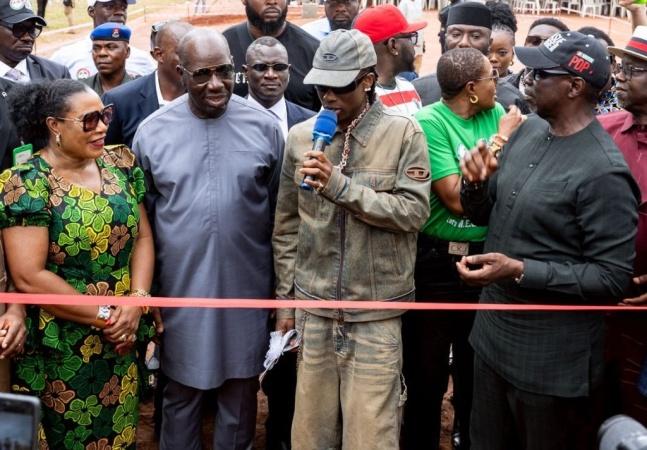 Obaseki, Rema perform groundbreaking for 6,000-capacity Edo Arena