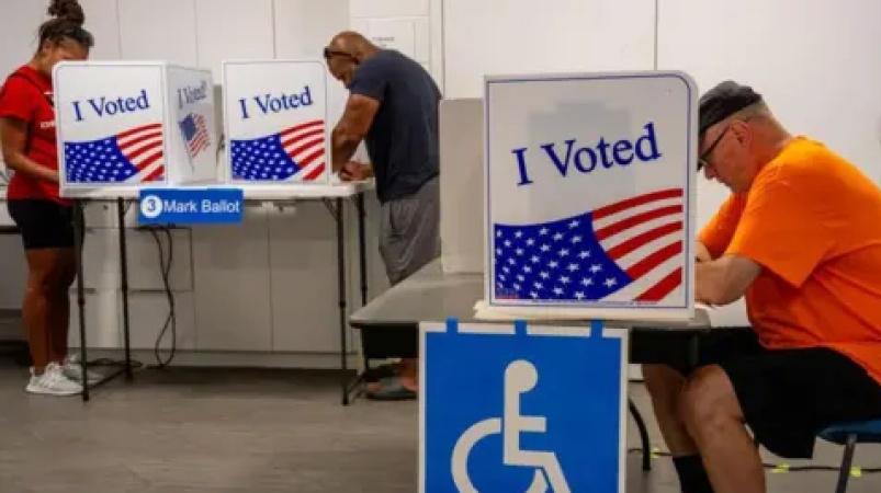 First in-person votes cast in US presidential election