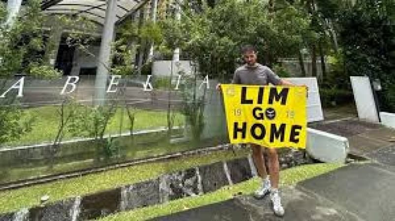 Newlyweds arrested over football protest