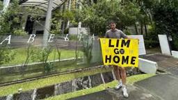Newlyweds arrested over football protest