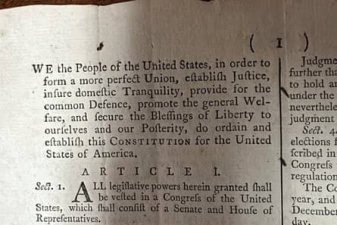 Rare copy of US Constitution sells for $9M at auction