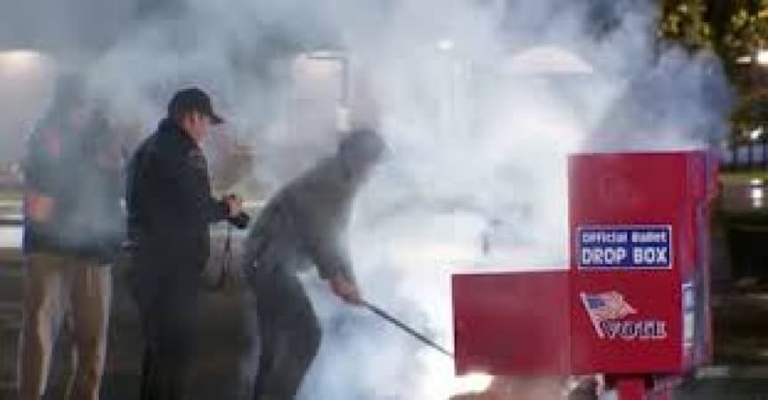 Presidential Election: Hoodlums burn ballot boxes in US