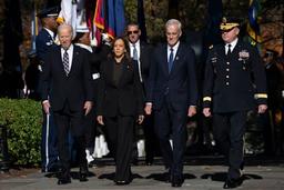 Harris appears with Biden for first time since election loss 