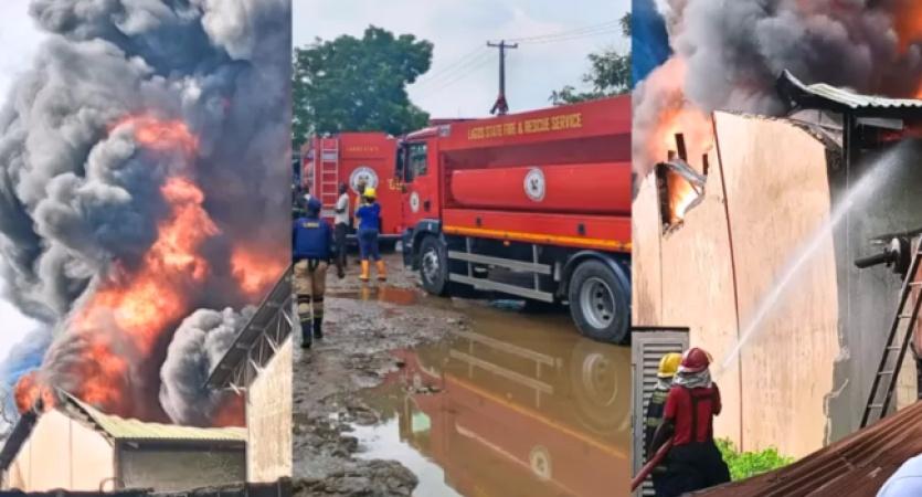 Lagos Fire Service puts inferno at Ikeja factory under control