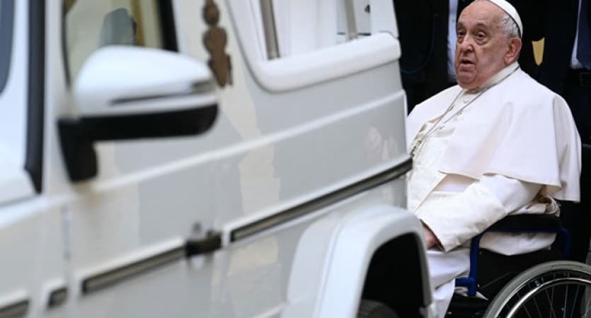 Pope Francis receives electric Popemobile from Mercedes