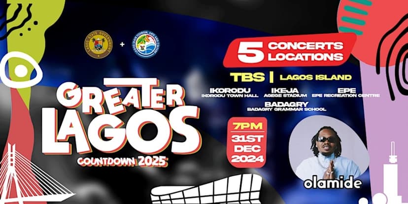 Greater Lagos Countdown 2025 to feature Wizkid, Burna Boy, Tiwa Savage, others