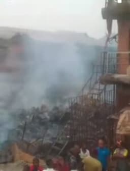 Fire guts building materials plaza at Nnewi