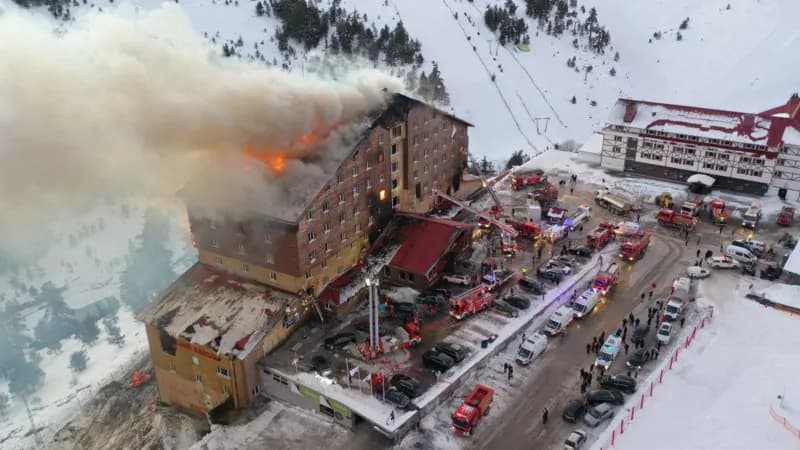 Ten dead in hotel fire at Turkey