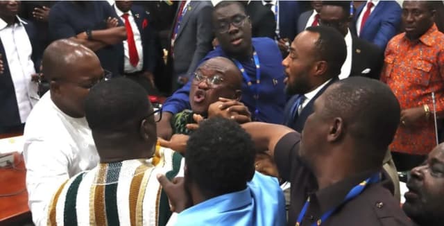 Four lawmakers suspended after fight in Ghana?s parliament