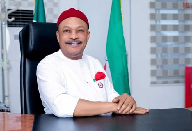 Anyanwu dares PDP govs, resumes office